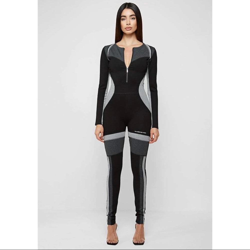 Maniere de Voir MDV Colour Block Long Sleeve Jumpsuit